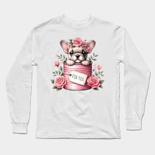 Valentine French Bulldog For You Long Sleeve T-Shirt